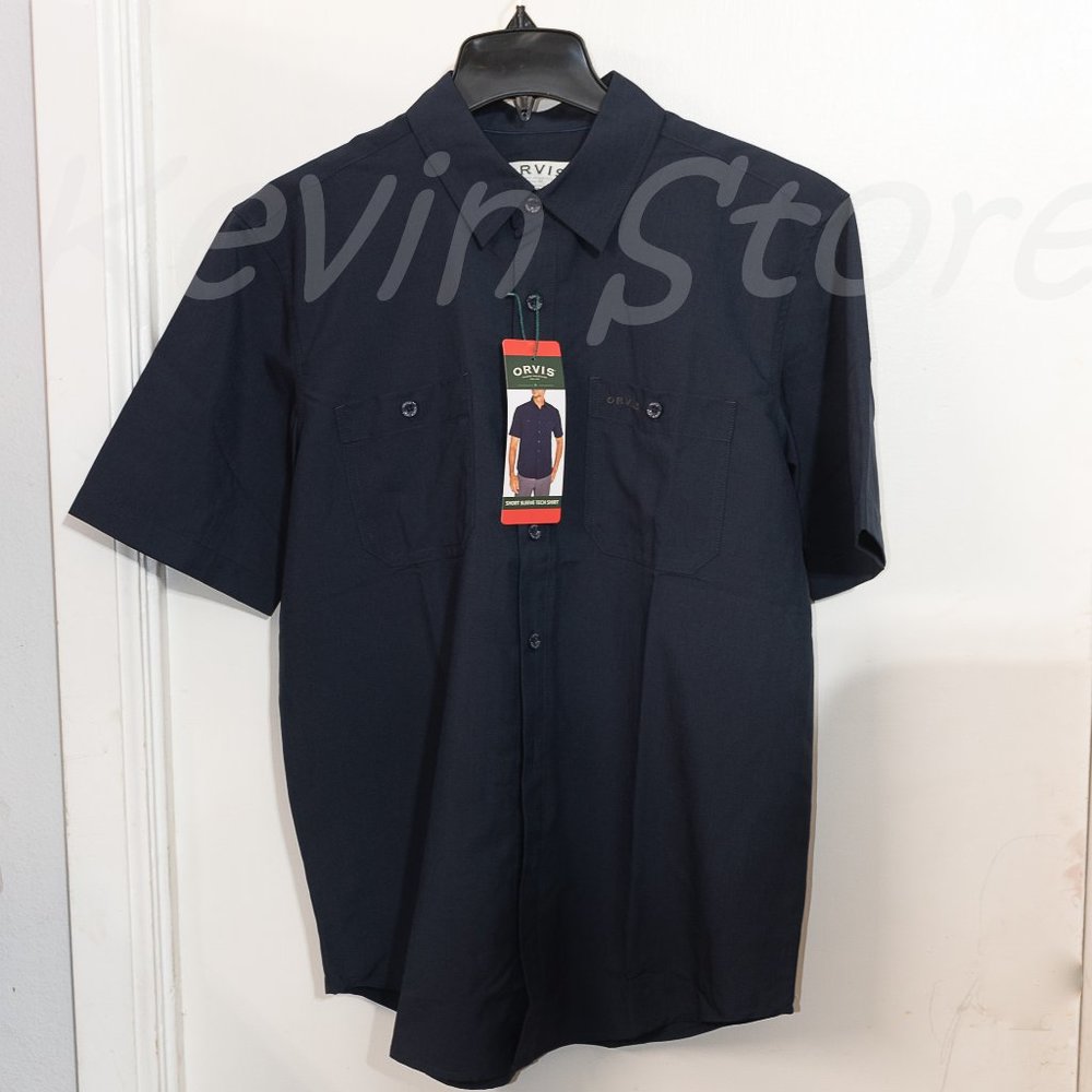 BLue Orvis Men’s Short Sleeve Woven tech shirt